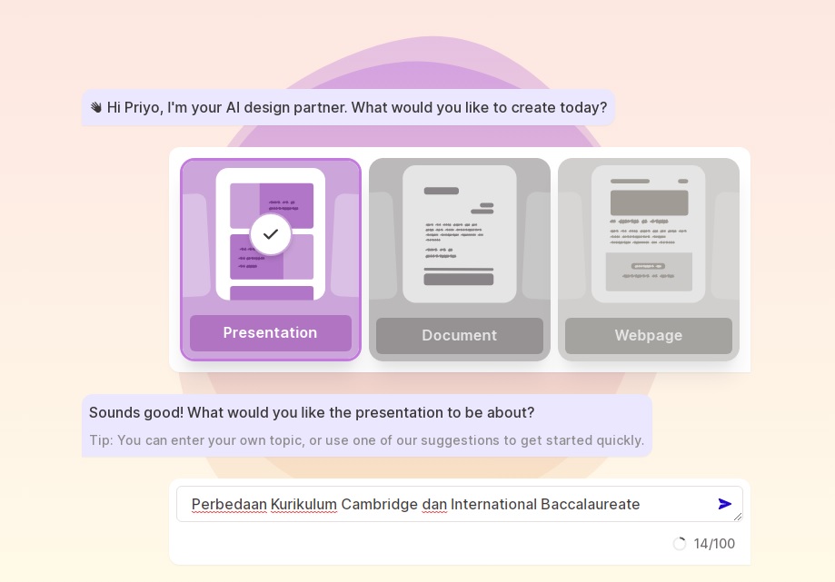 membuat presentasi dari text